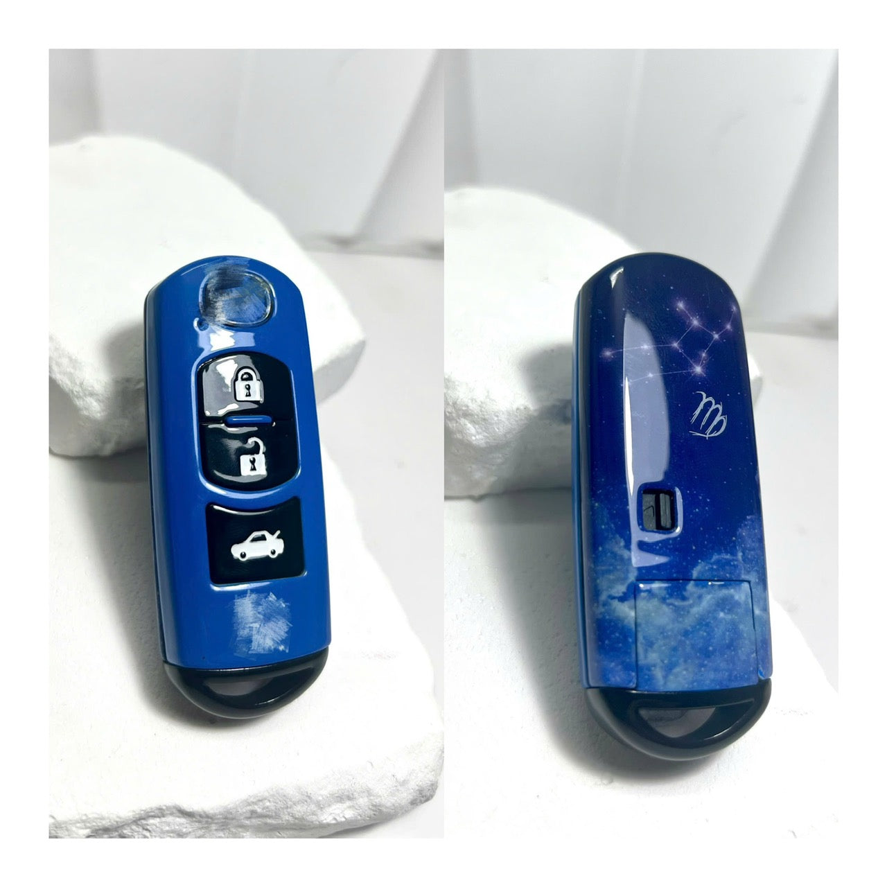 (Small) MAZDA OEM Custom Hand-Painted Key Fob Cover – Personalized Design