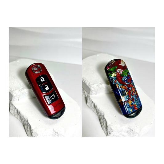 (Small) MAZDA OEM Custom Hand-Painted Key Fob Cover – Personalized Design
